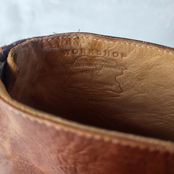 BED | STU Onset Leather Ankle Boots Peep Toe Stacked Heel Booties  | 7.5 - Picture 11 of 12